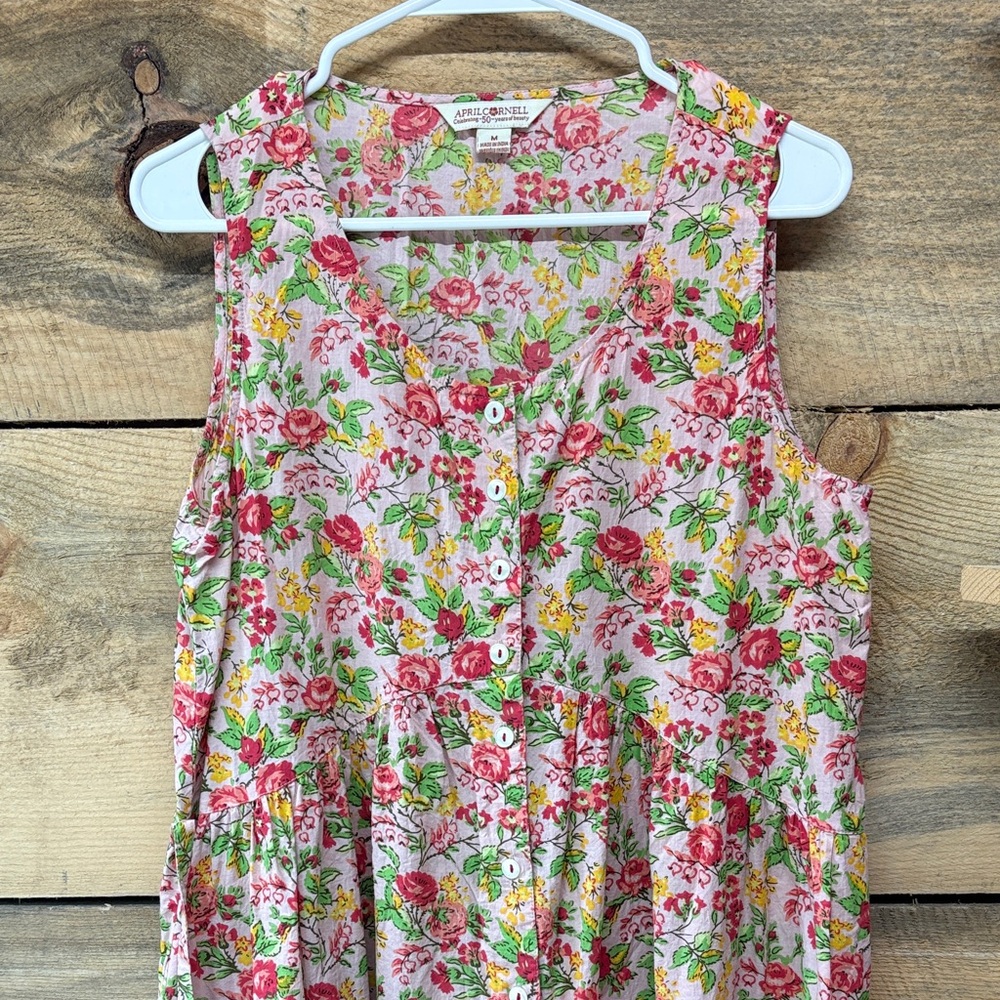 April Cornell Button Down Floral Maxi Dress - Picture 3 of 9